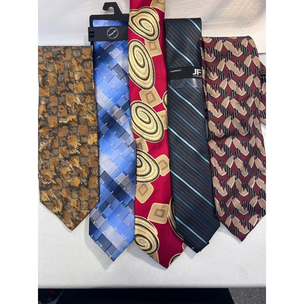 Mens Necktie Wholesale Lot of 5 NWT reseller tie Bundle small box inventory